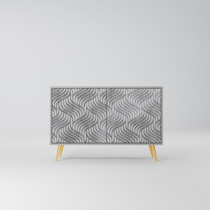 CONCRETE RÖRELSE 2-dörrars skänk i grå finish