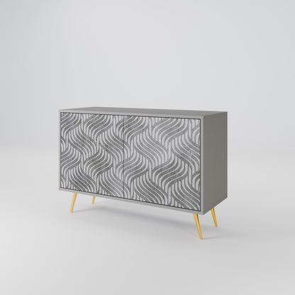 CONCRETE RÖRELSE 2-dörrars skänk i grå finish