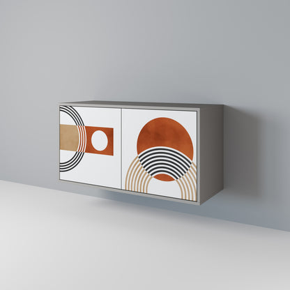 CIRCLE RHYTM 2-Door Sideboard in Grey Finish