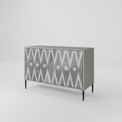 SHARP EDGES 2-Door Sideboard in Grey Finish