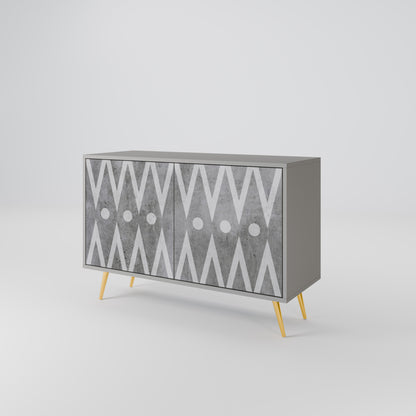 SHARP EDGES 2-Door Sideboard in Grey Finish