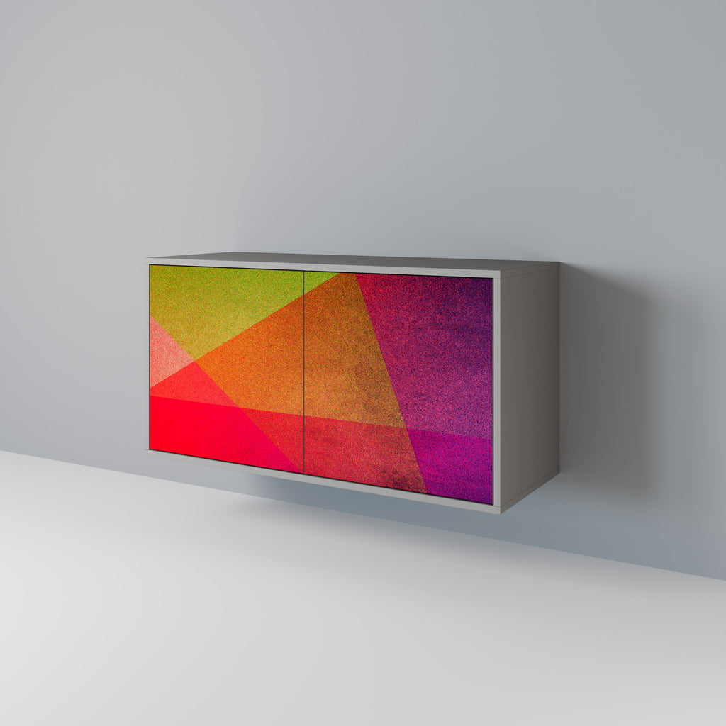 VIVID GEOMETRY 2-dörrars skänk i grå finish