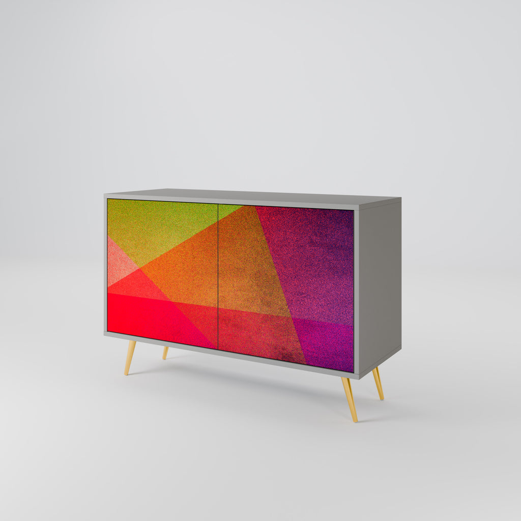 VIVID GEOMETRY 2-dörrars skänk i grå finish