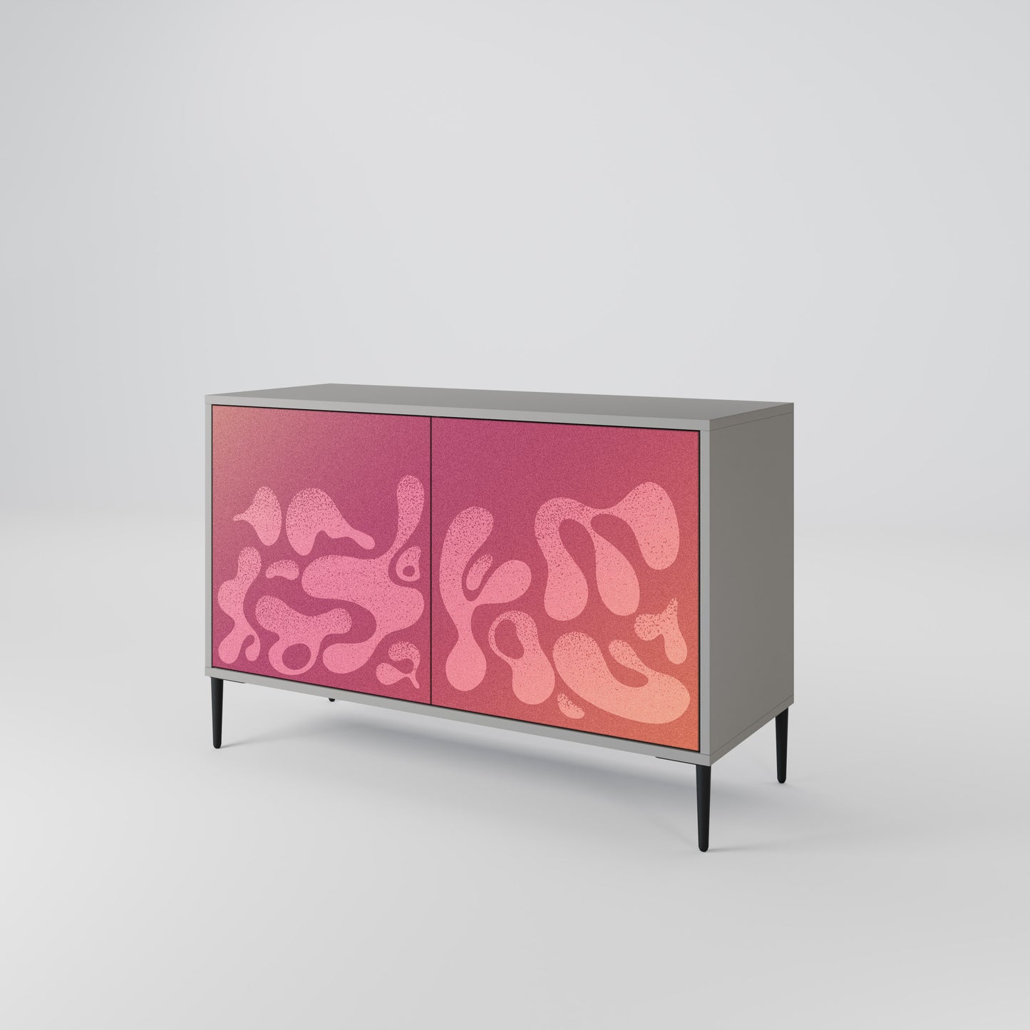 IRREGULAR PINK 2-Door Sideboard in Grey Finish