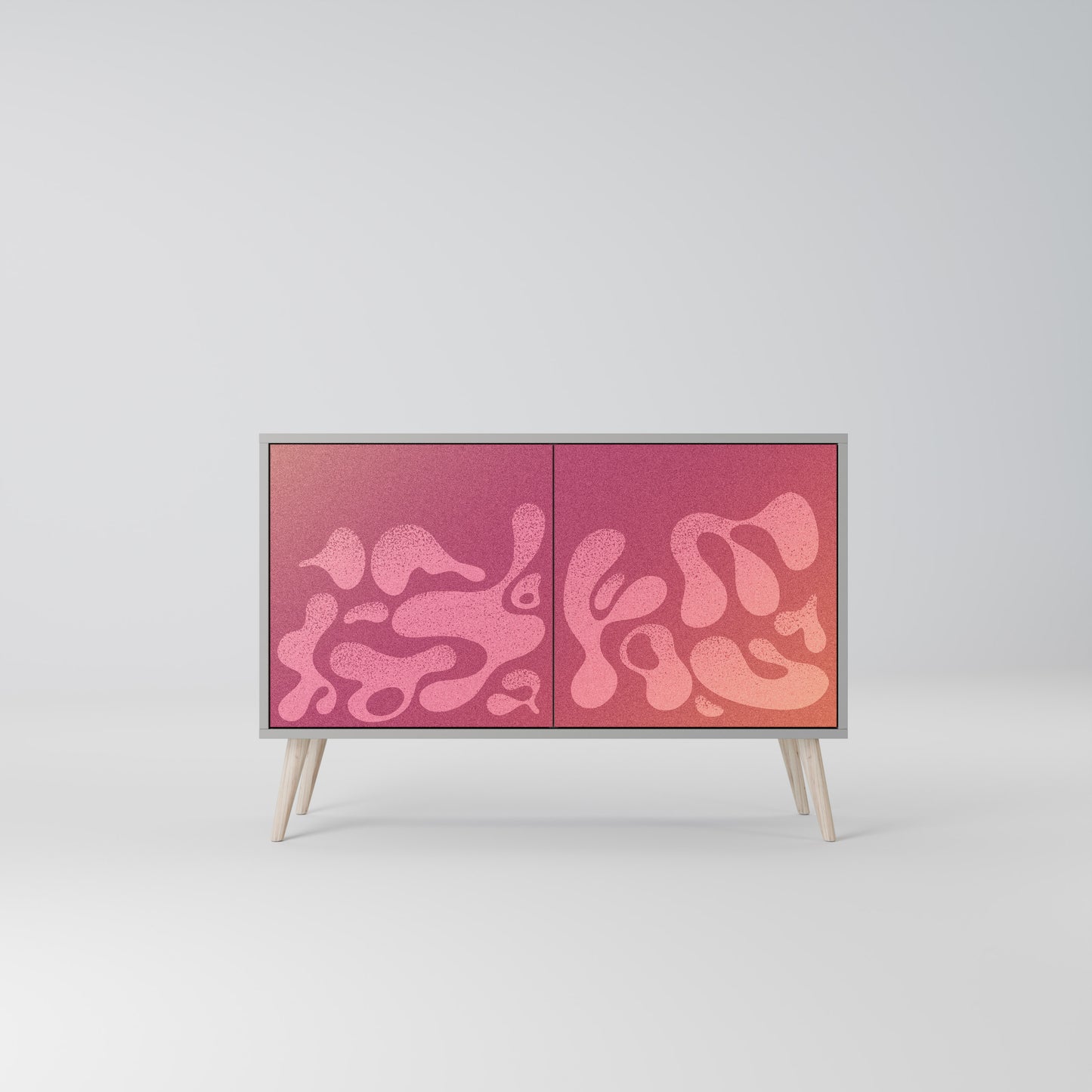 IRREGULAR PINK 2-Door Sideboard in Grey Finish