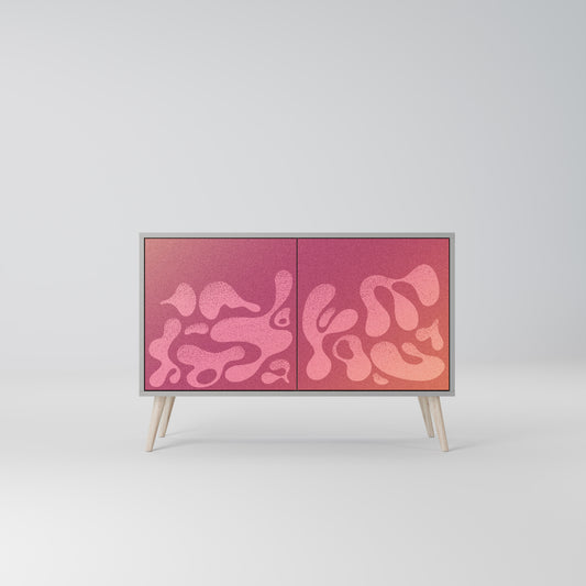 IRREGULAR PINK 2-Door Sideboard in Grey Finish
