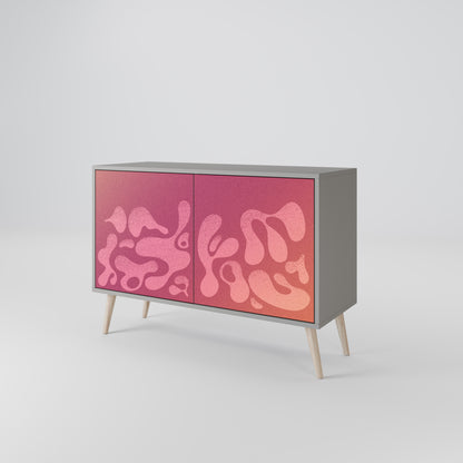 IRREGULAR PINK 2-Door Sideboard in Grey Finish