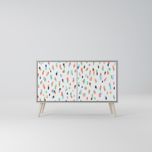 ENERGETIC SPOTS 2-Door Sideboard in Grey Finish