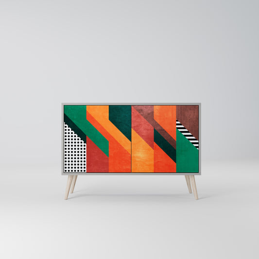 MAKESHIFT ARTISTRY 2-Door Sideboard in Grey Finish