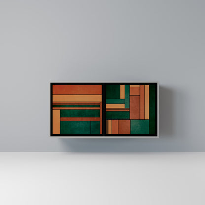 EARTHY FIGURES 2-dörrars skänk i grå finish