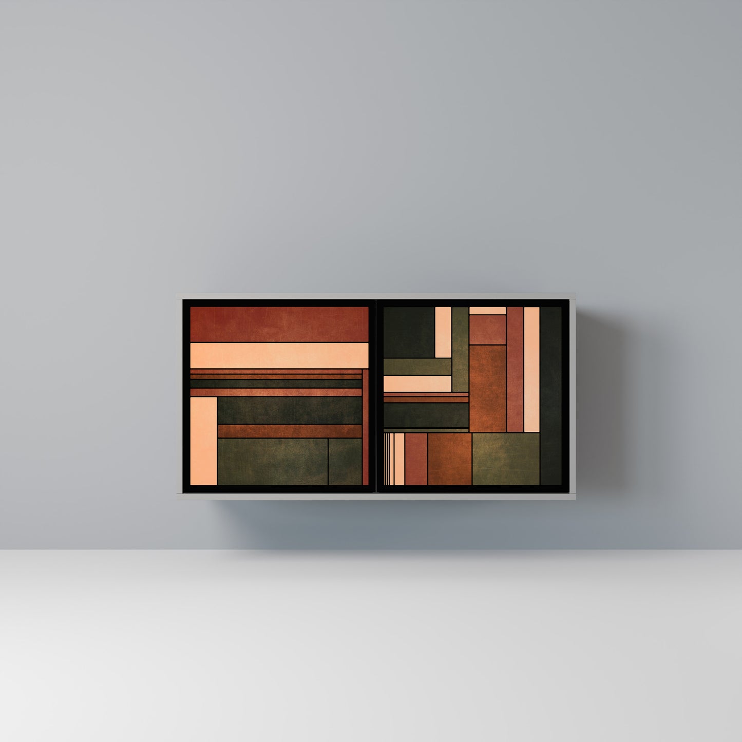 FIGURES OF NATURE 2-Door Sideboard in Grey Finish