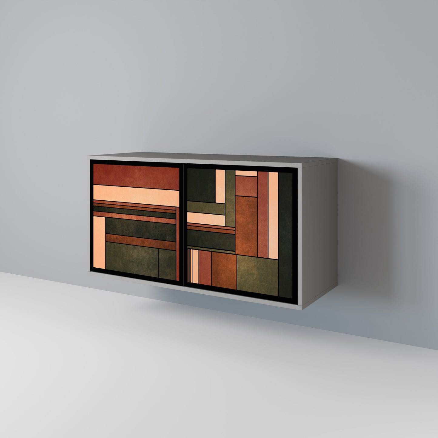 FIGURES OF NATURE 2-Door Sideboard in Grey Finish