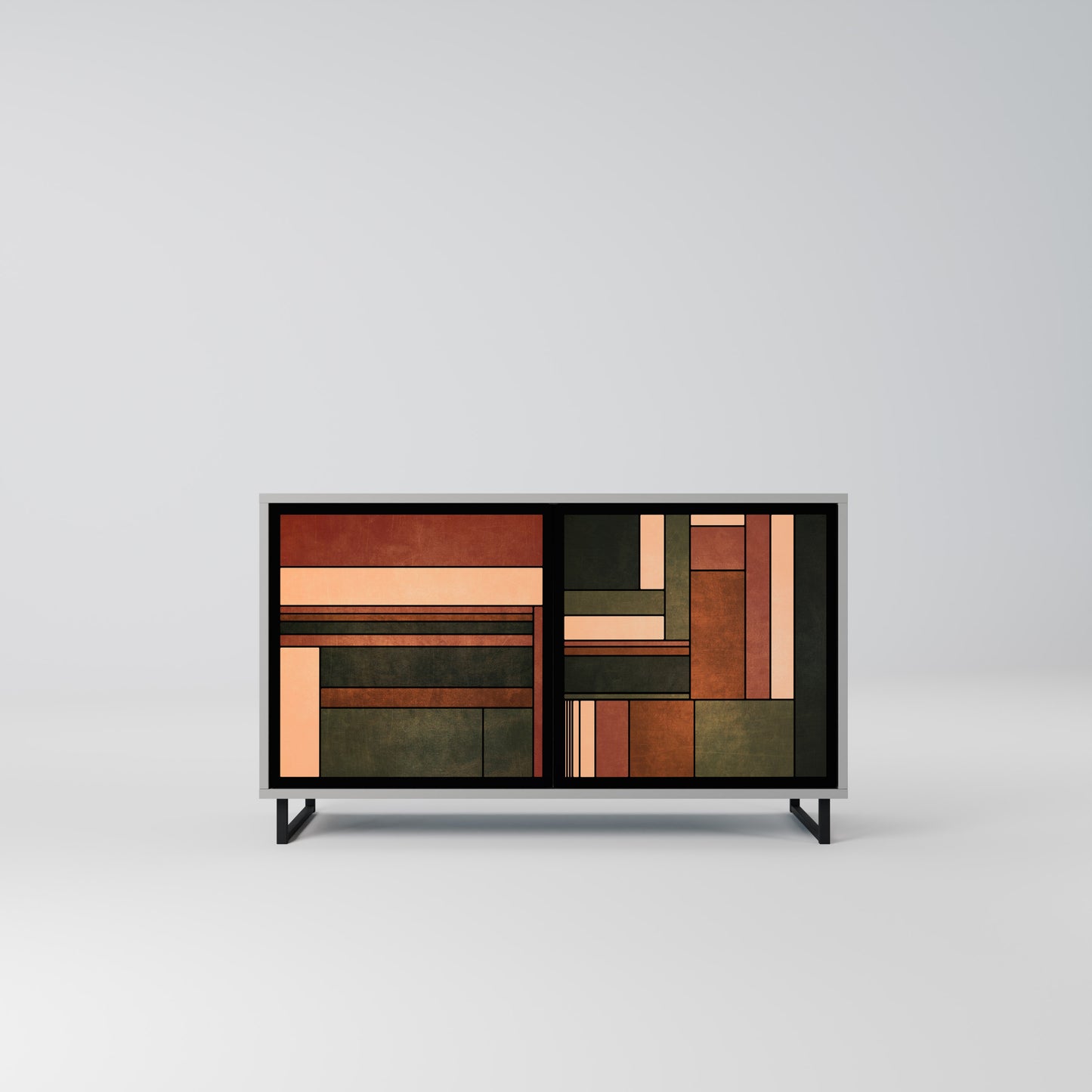 FIGURES OF NATURE 2-Door Sideboard in Grey Finish