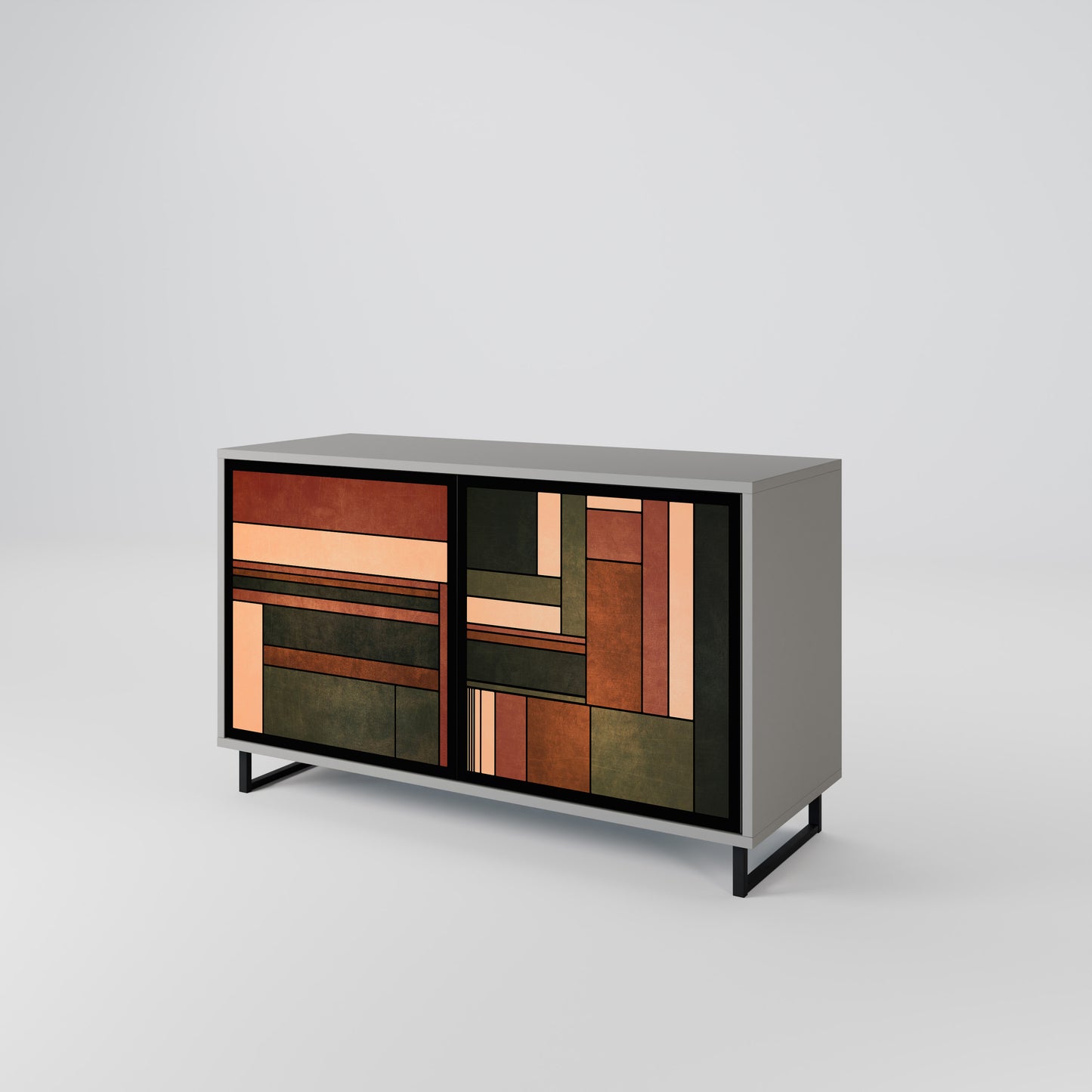 FIGURES OF NATURE 2-Door Sideboard in Grey Finish