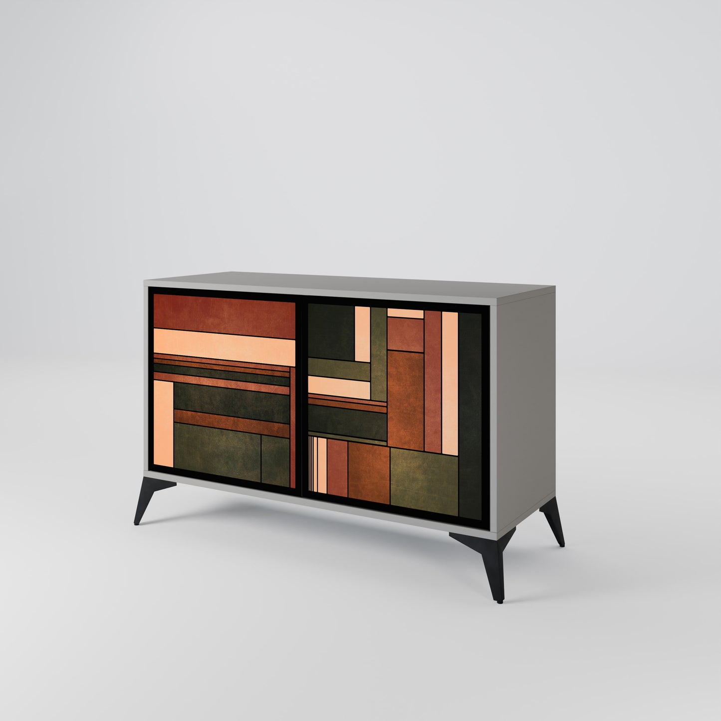 FIGURES OF NATURE 2-Door Sideboard in Grey Finish