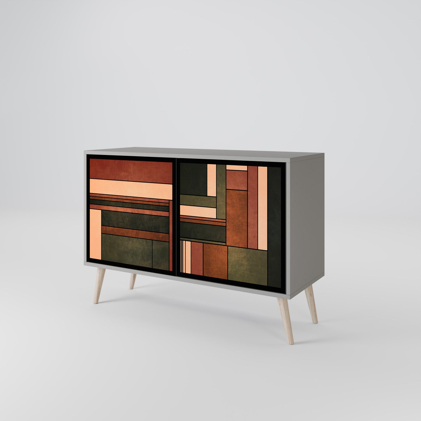 FIGURES OF NATURE 2-Door Sideboard in Grey Finish
