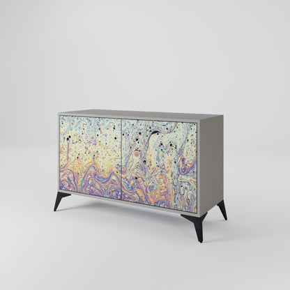 MOSAIC OF COLORS 2-Door Sideboard in Grey Finish