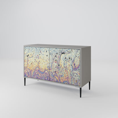 MOSAIC OF COLORS 2-Door Sideboard in Grey Finish