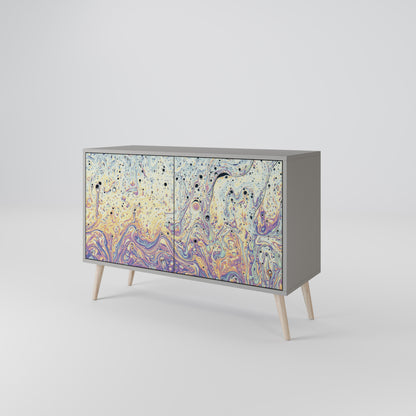 MOSAIC OF COLORS 2-Door Sideboard in Grey Finish