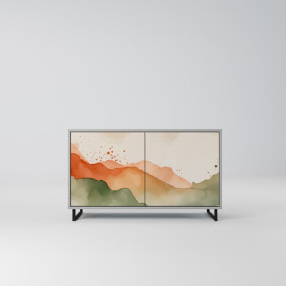 WATERCOLOR PEAKS 2-dörrars skänk i grå finish