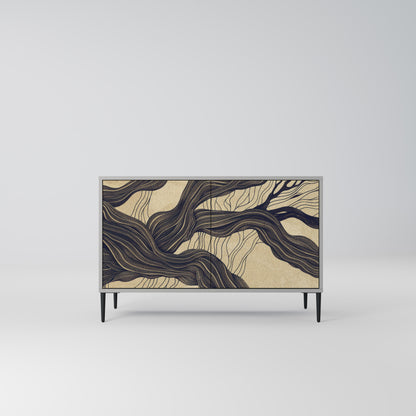 UNIFIED FRAGMENTS 2-Door Sideboard in Grey Finish