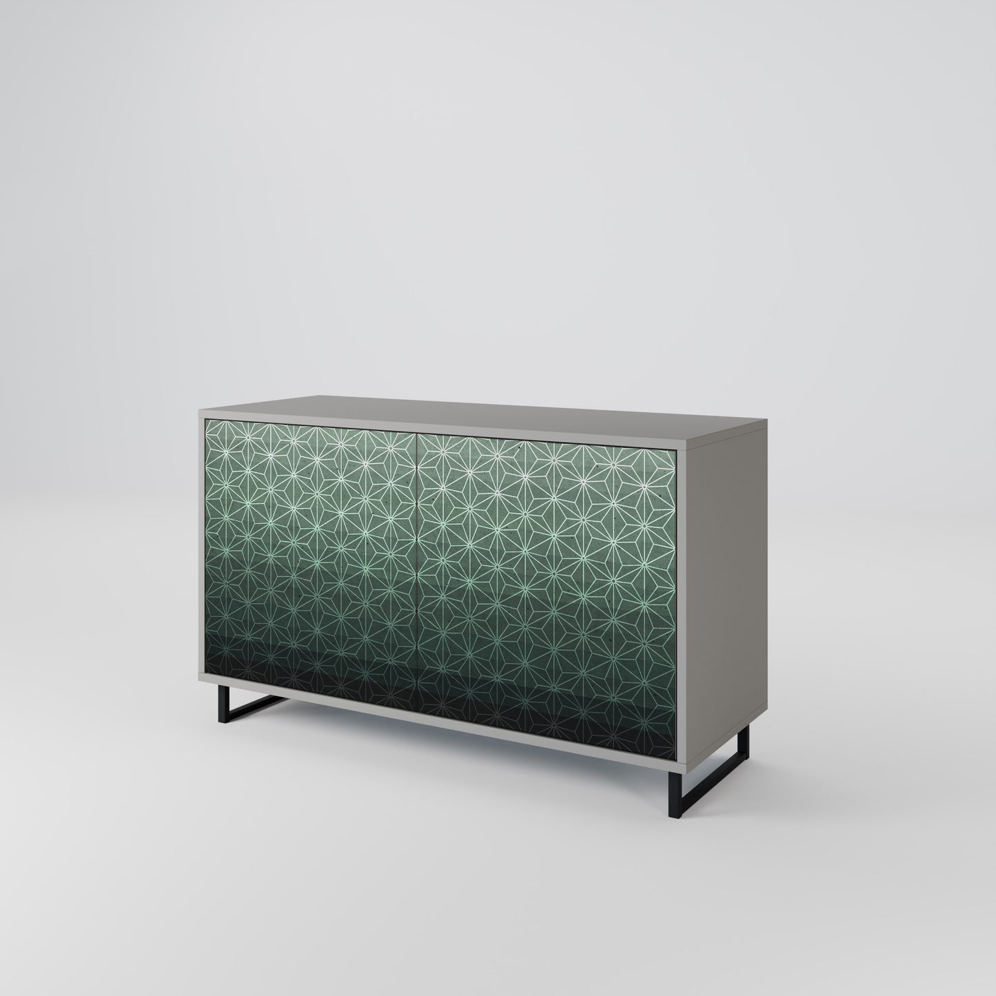 ORNAMENTAL GLIMMER 2-Door Sideboard in Grey Finish