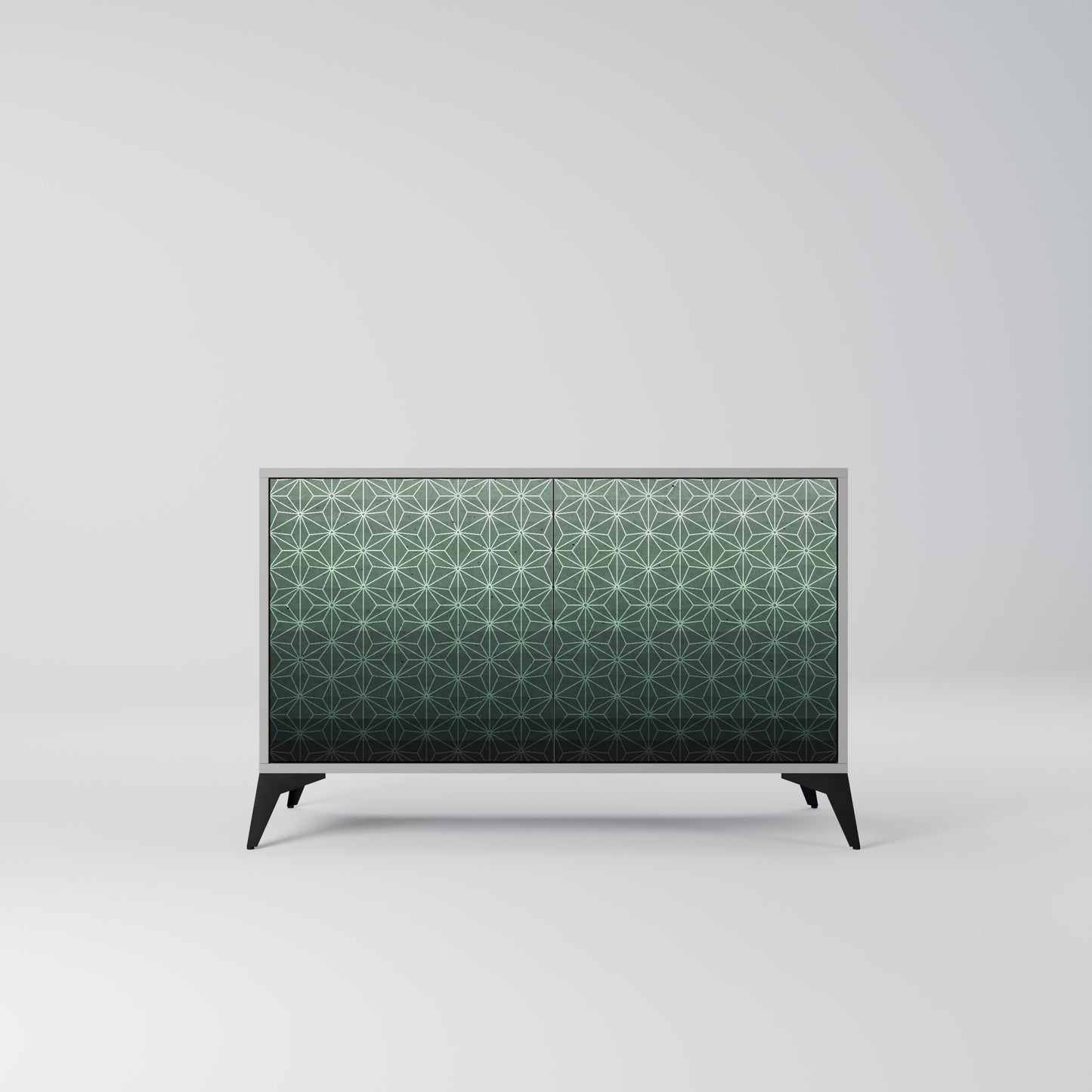 ORNAMENTAL GLIMMER 2-Door Sideboard in Grey Finish