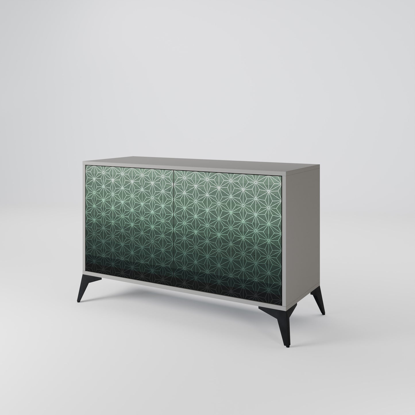 ORNAMENTAL GLIMMER 2-Door Sideboard in Grey Finish