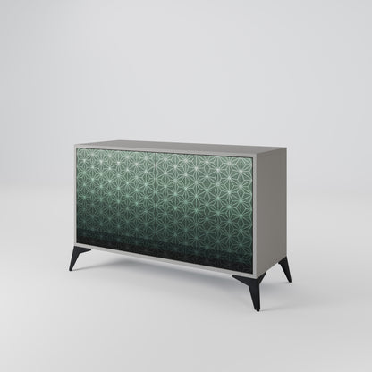 ORNAMENTAL GLIMMER 2-Door Sideboard in Grey Finish