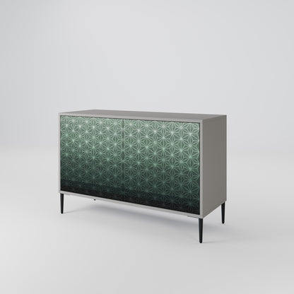 ORNAMENTAL GLIMMER 2-Door Sideboard in Grey Finish