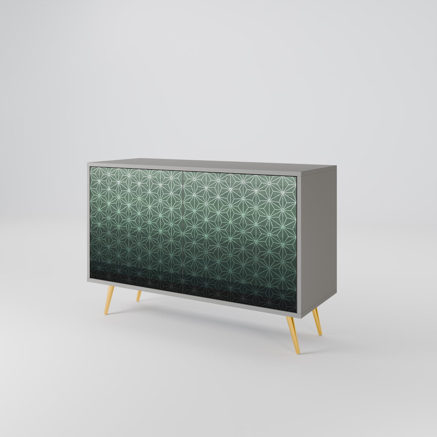 ORNAMENTAL GLIMMER 2-Door Sideboard in Grey Finish