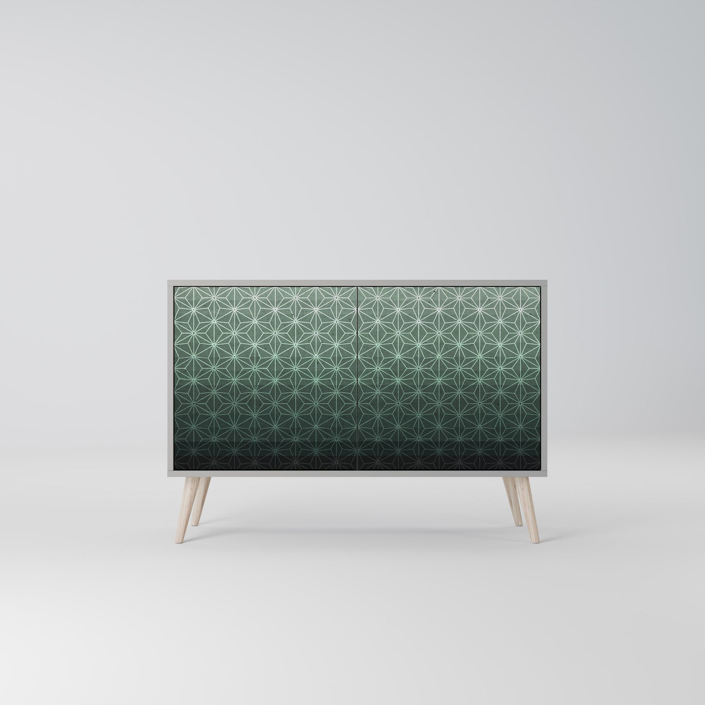 ORNAMENTAL GLIMMER 2-Door Sideboard in Grey Finish