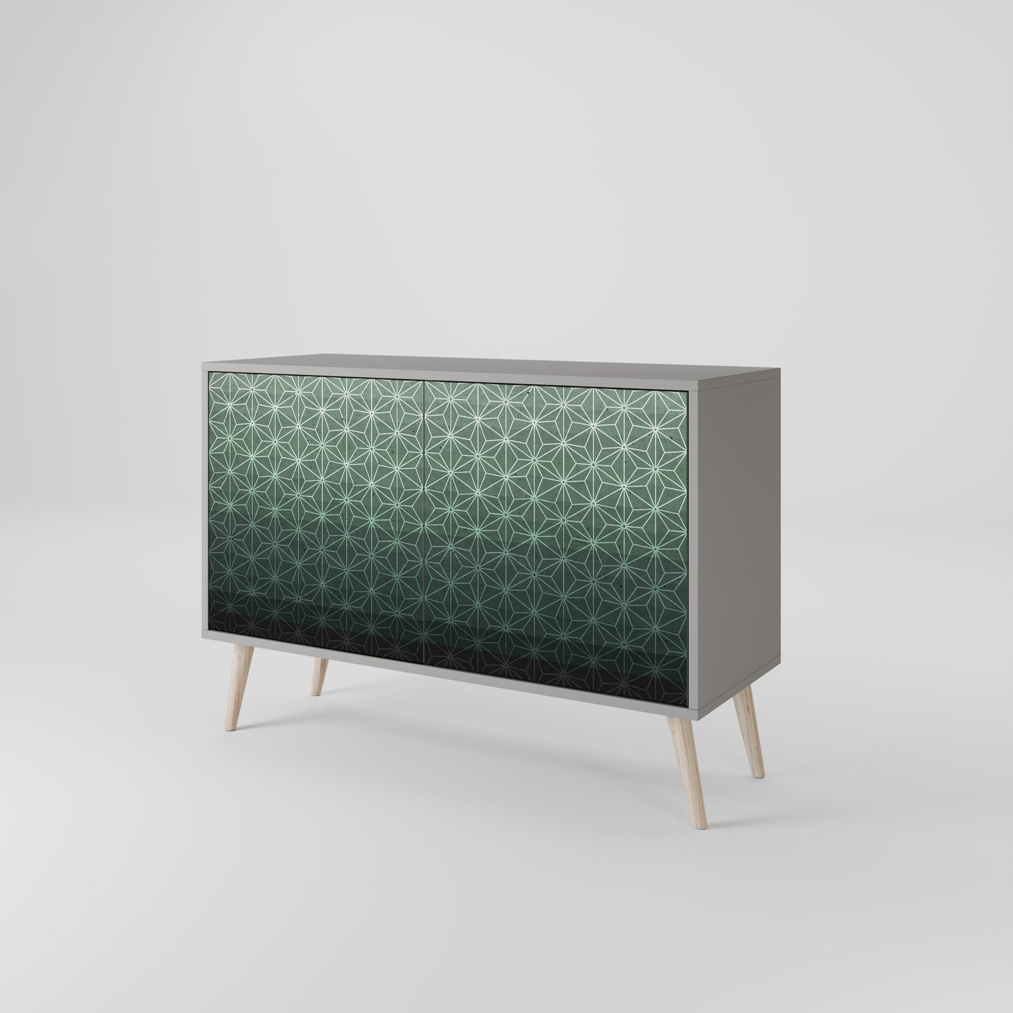 ORNAMENTAL GLIMMER 2-Door Sideboard in Grey Finish