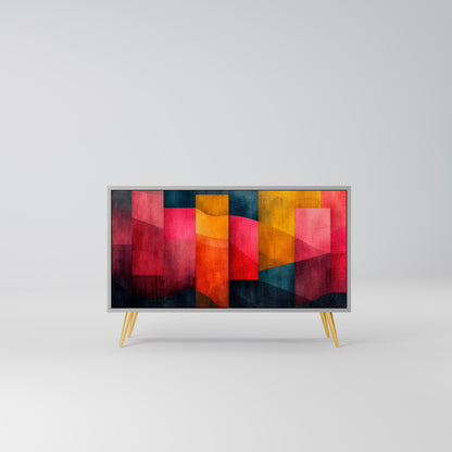 COLORFUL SOUNDS 2-Door Sideboard in Grey Finish
