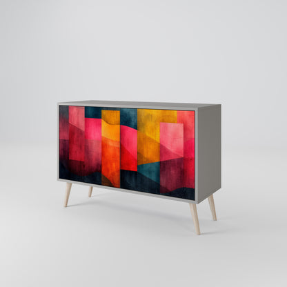 COLORFUL SOUNDS 2-Door Sideboard in Grey Finish
