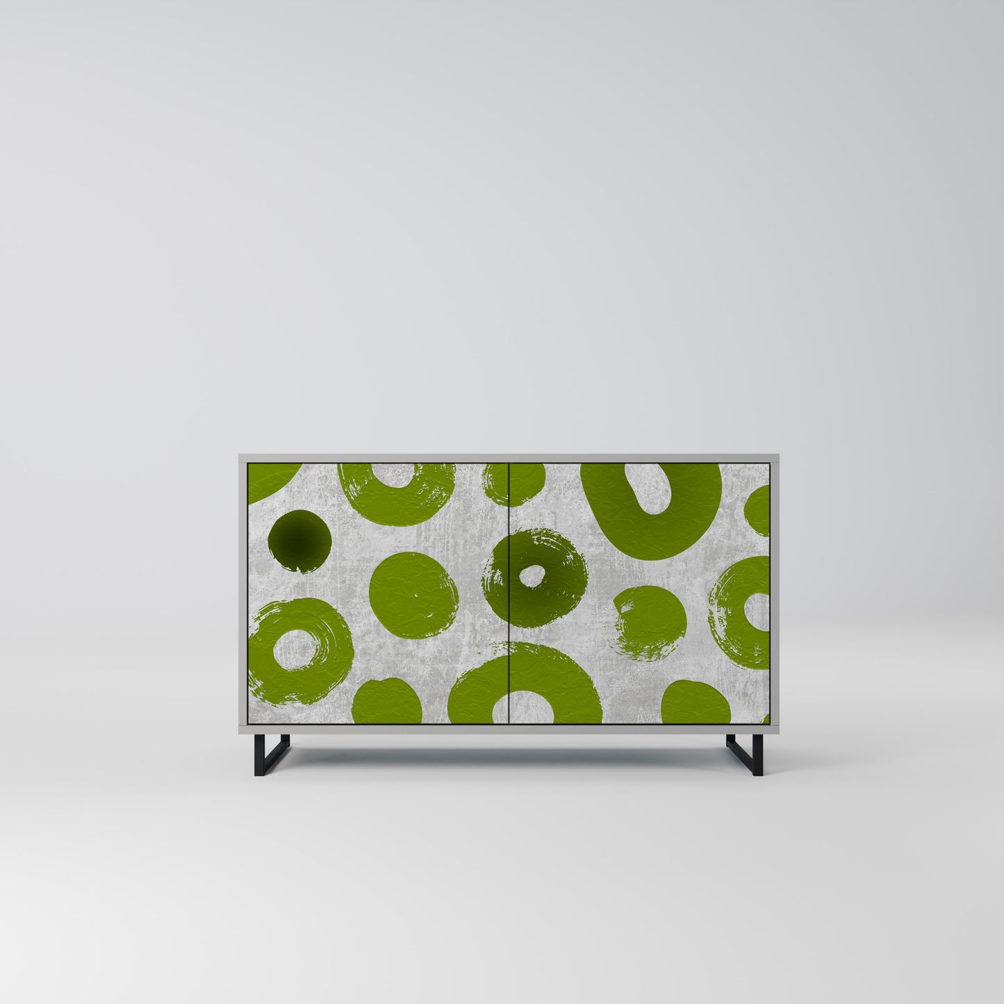 GREEN RHAPSODY 2-Door Sideboard in Grey Finish