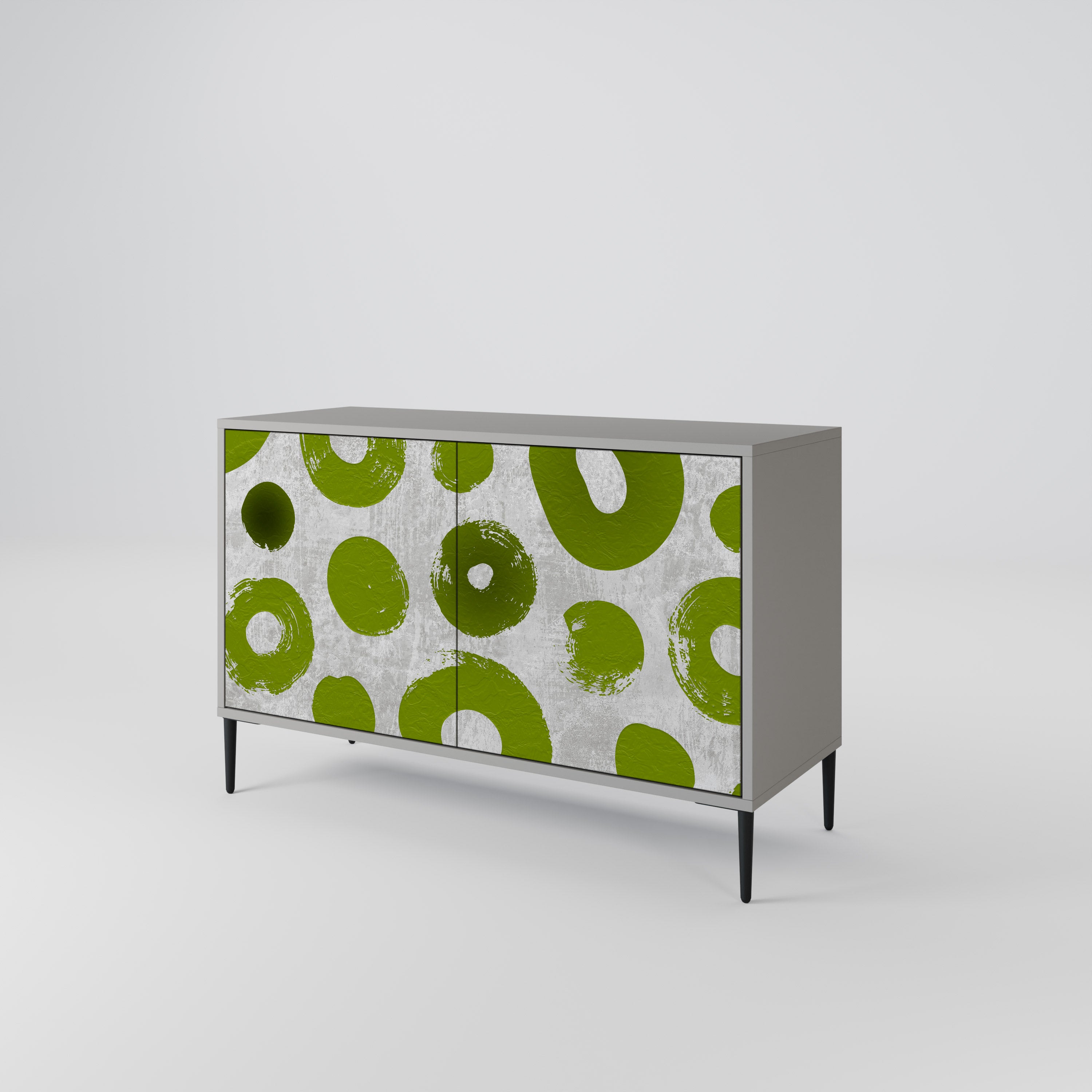 GREEN RHAPSODY 2-dörrars skänk i grå finish