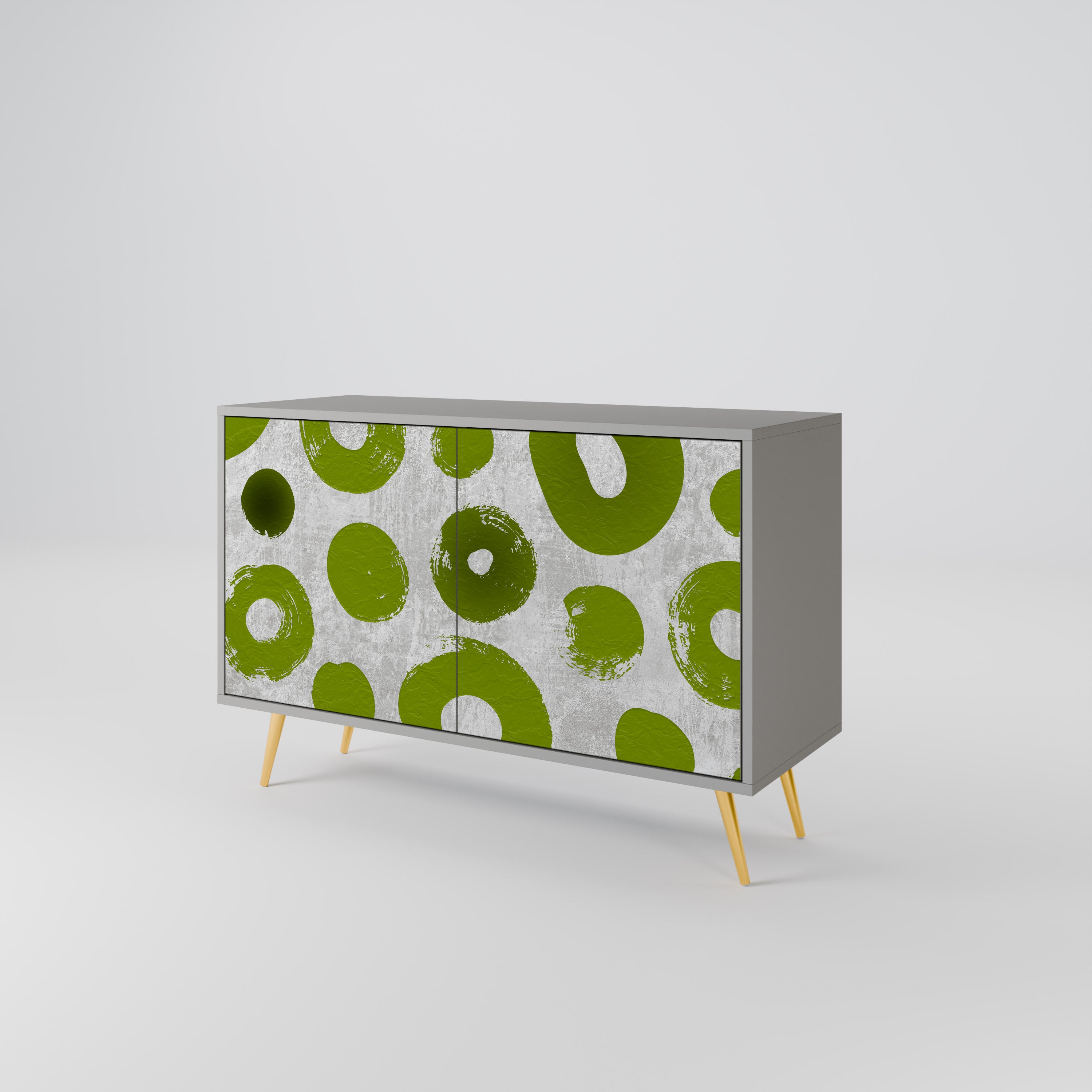 GREEN RHAPSODY 2-dörrars skänk i grå finish