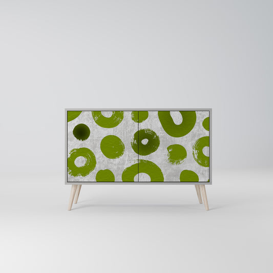 GREEN RHAPSODY 2-dörrars skänk i grå finish