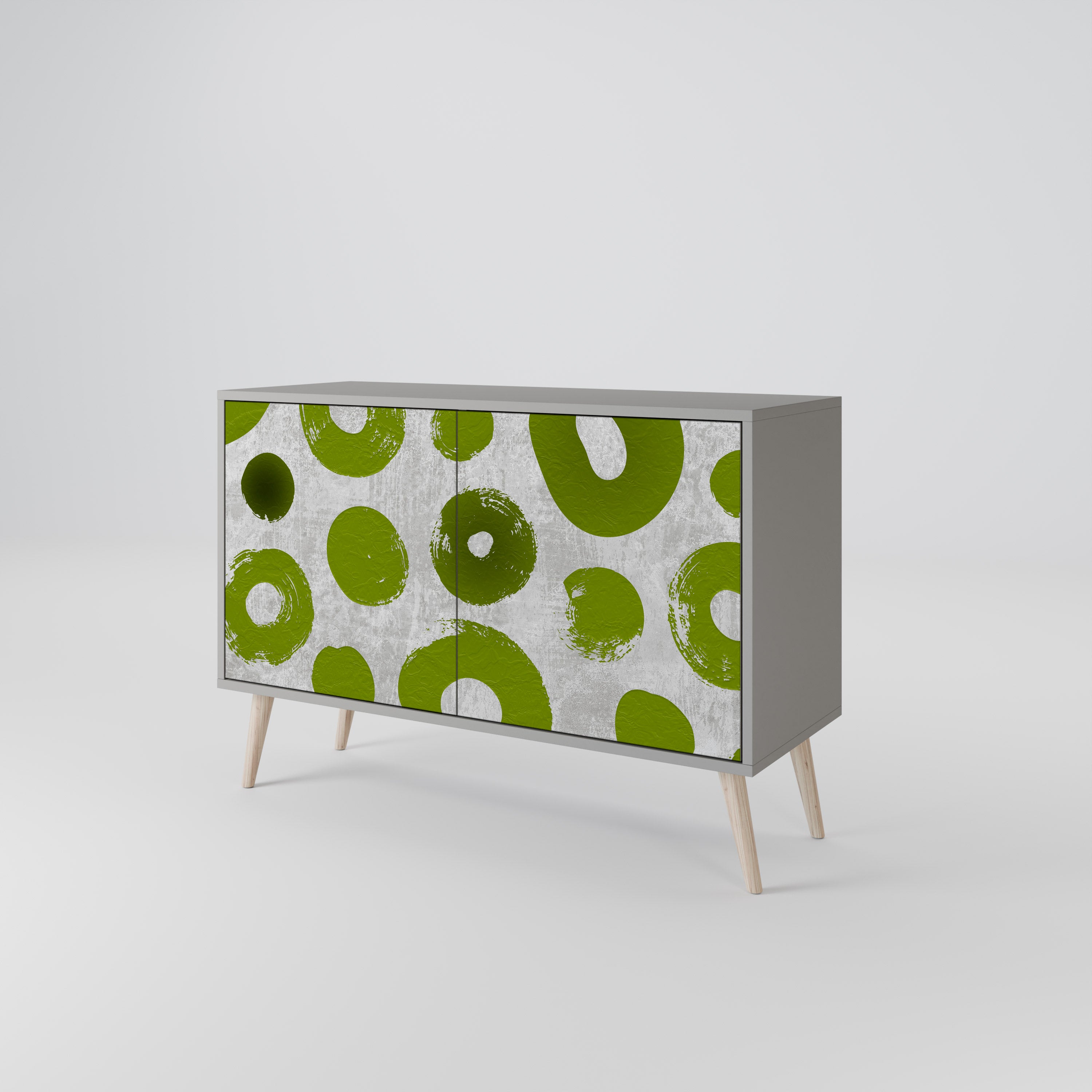 GREEN RHAPSODY 2-dörrars skänk i grå finish