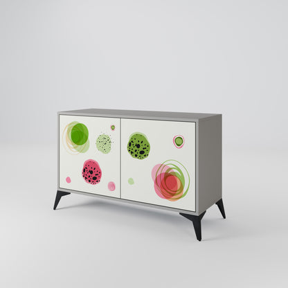 COLORFUL COSMOS 2-Door Sideboard in Grey Finish