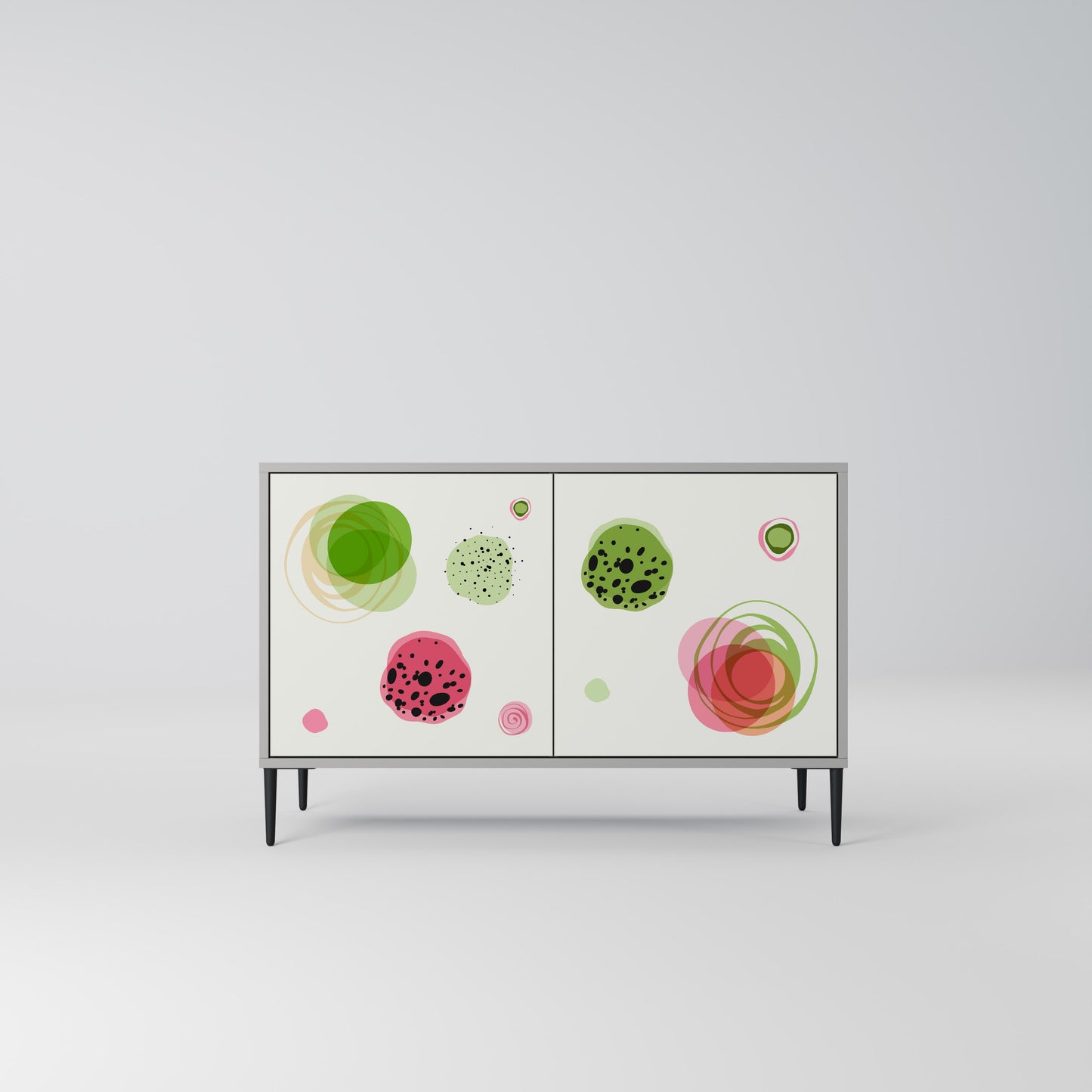 COLORFUL COSMOS 2-Door Sideboard in Grey Finish