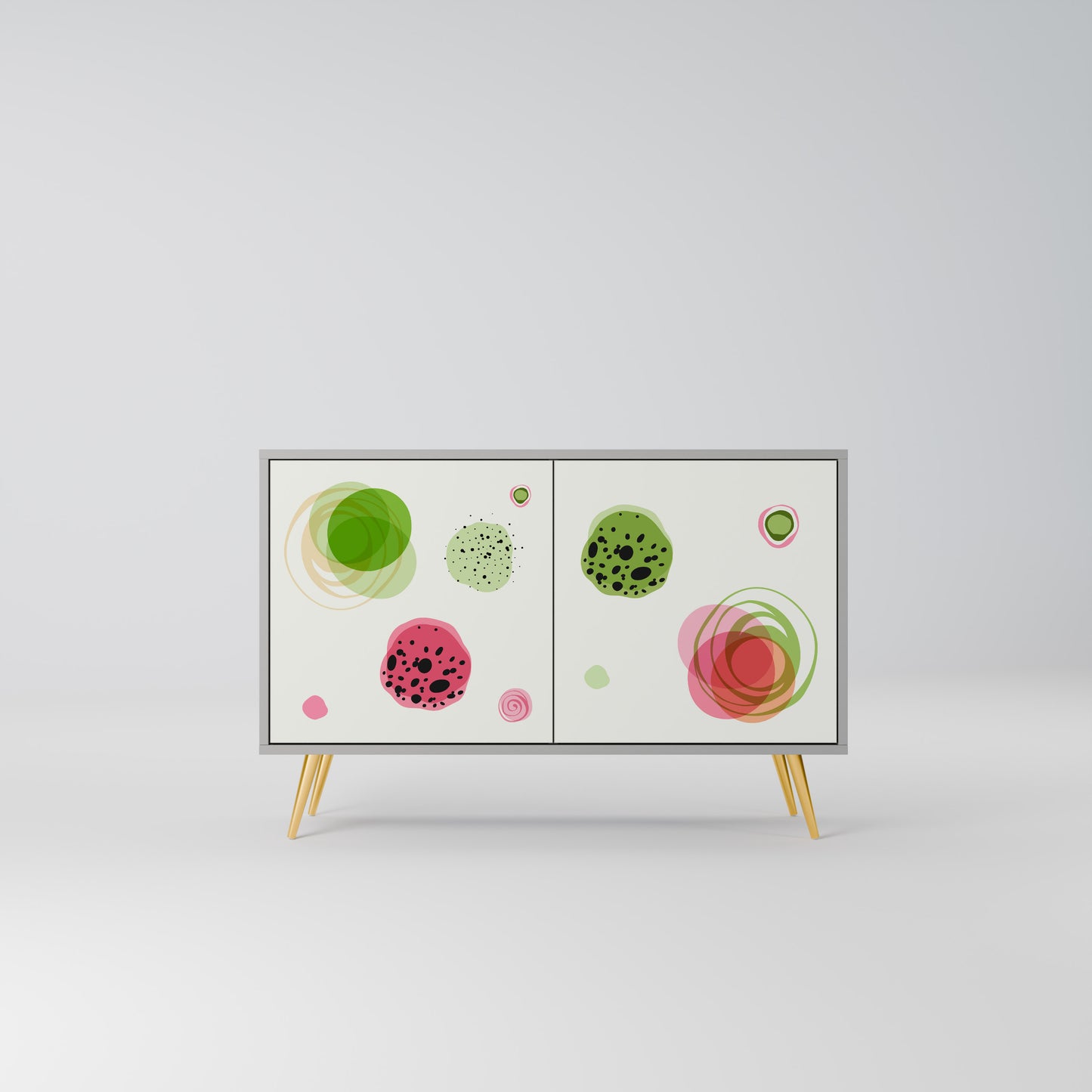 COLORFUL COSMOS 2-Door Sideboard in Grey Finish