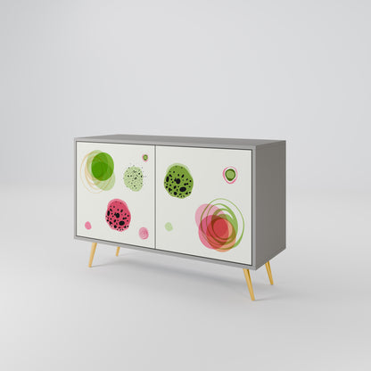 COLORFUL COSMOS 2-Door Sideboard in Grey Finish