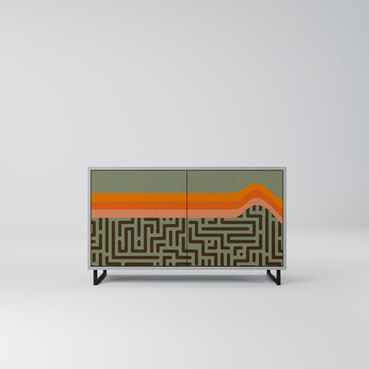 SIMPLE SOLUTIONS 2-Door Sideboard in Grey Finish