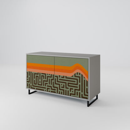 SIMPLE SOLUTIONS 2-Door Sideboard in Grey Finish