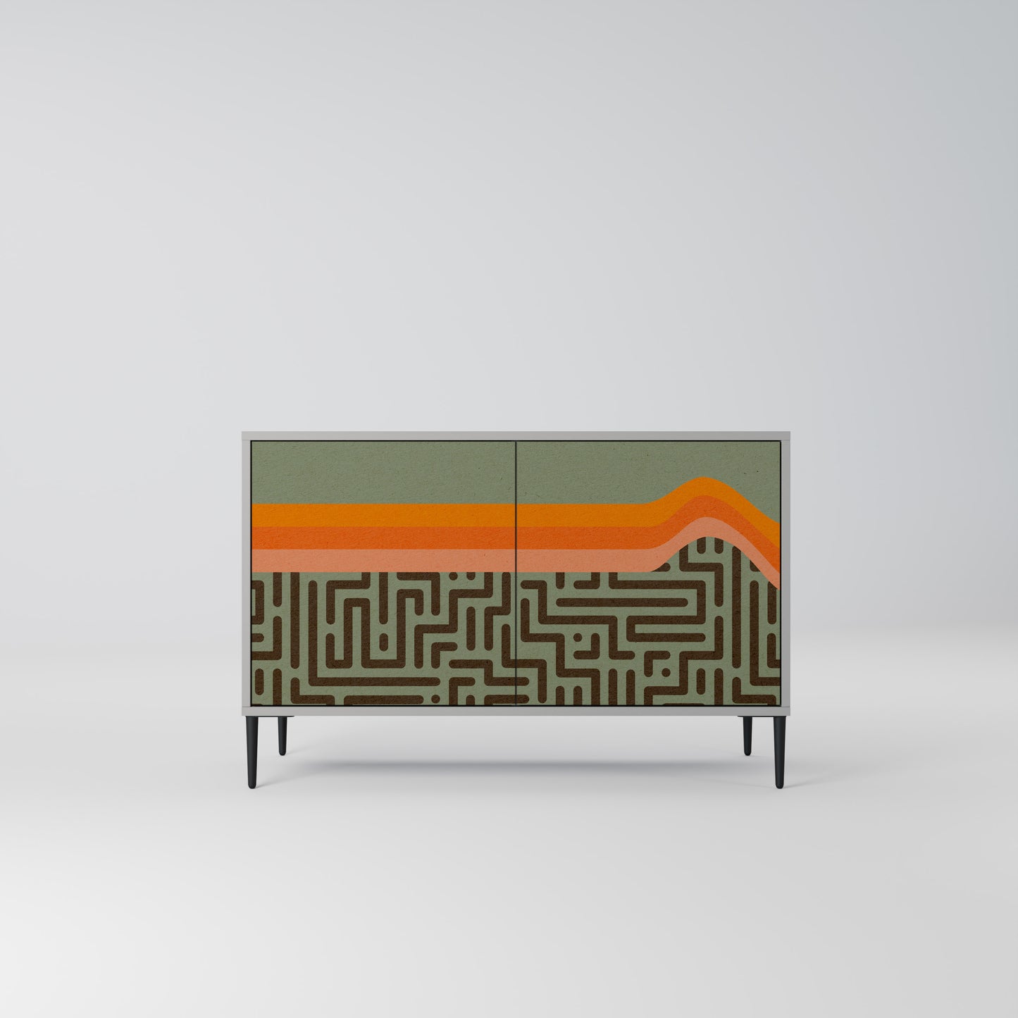 SIMPLE SOLUTIONS 2-Door Sideboard in Grey Finish