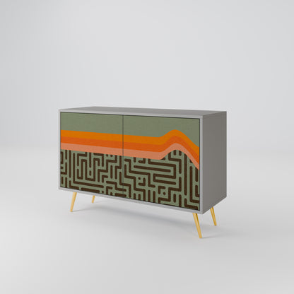 SIMPLE SOLUTIONS 2-Door Sideboard in Grey Finish