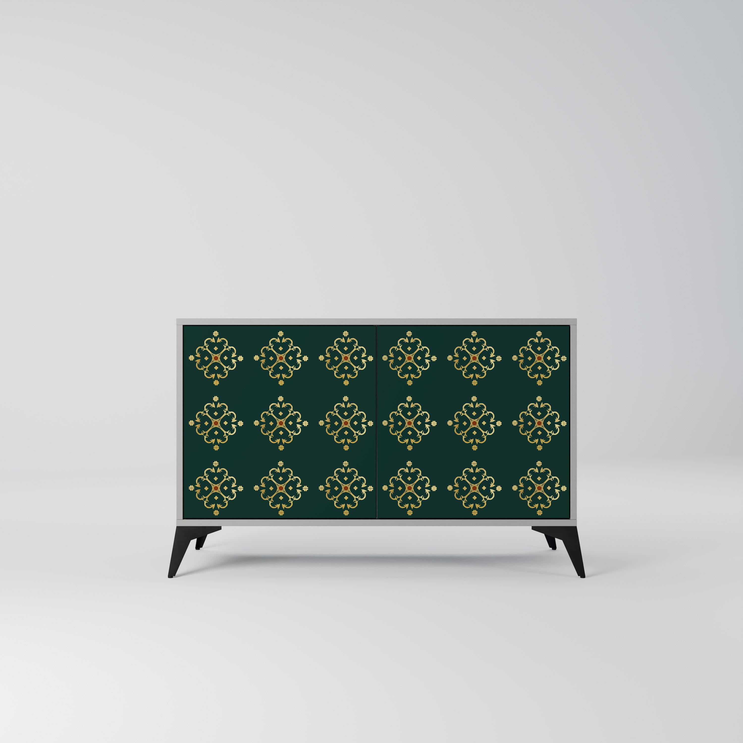 ROYAL MEDALLION 2-dörrars skänk i grå finish