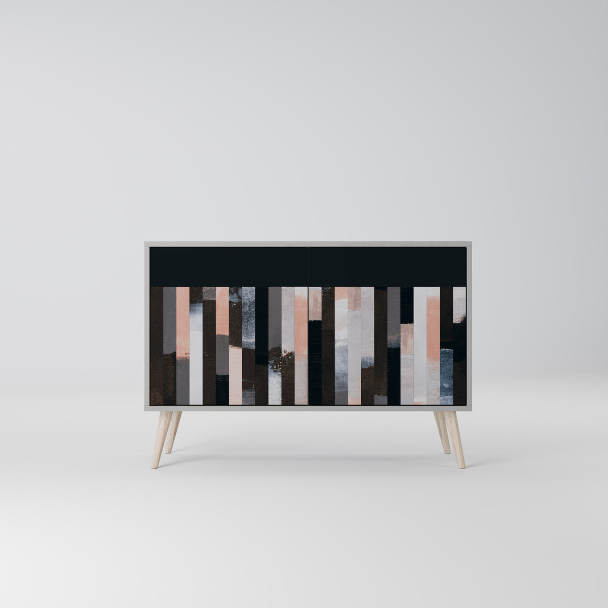 COLLAGE OF RECTANGLES Skänk med två dörrar